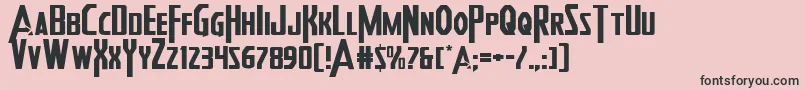Heroesassembleexpand2 Font – Black Fonts on Pink Background