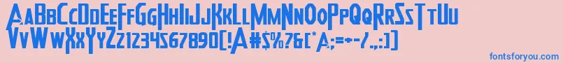 Шрифт Heroesassembleexpand2 – синие шрифты на розовом фоне
