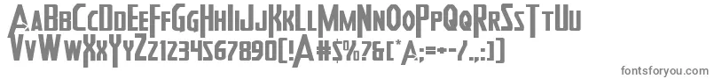 フォントHeroesassembleexpand2 – 白い背景に灰色の文字