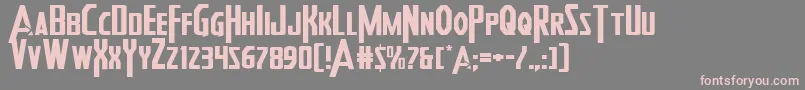 Heroesassembleexpand2 Font – Pink Fonts on Gray Background