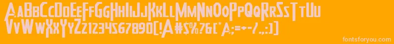 Heroesassembleexpand2 Font – Pink Fonts on Orange Background