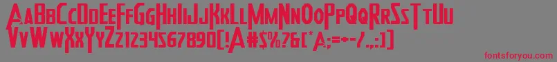 Heroesassembleexpand2 Font – Red Fonts on Gray Background