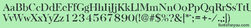 BaskervilleantiqueMediumRegular Font – Black Fonts on Green Background