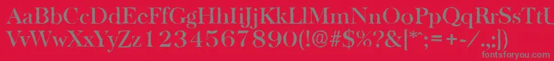 BaskervilleantiqueMediumRegular Font – Gray Fonts on Red Background