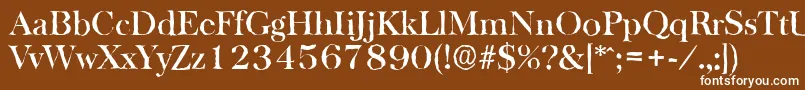Police BaskervilleantiqueMediumRegular – polices blanches sur fond brun
