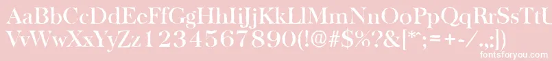 BaskervilleantiqueMediumRegular Font – White Fonts on Pink Background