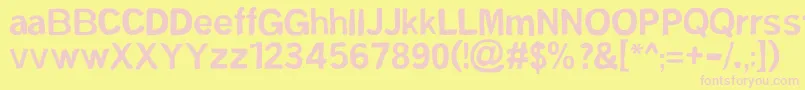 FsmSans Font – Pink Fonts on Yellow Background