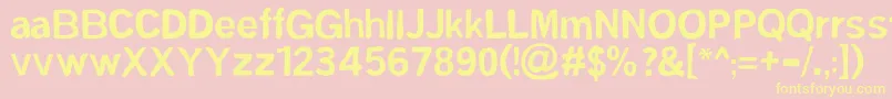 FsmSans Font – Yellow Fonts on Pink Background