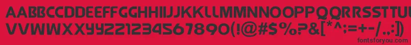 JollyRaunchy-Schriftart – Schwarze Schriften auf rotem Hintergrund