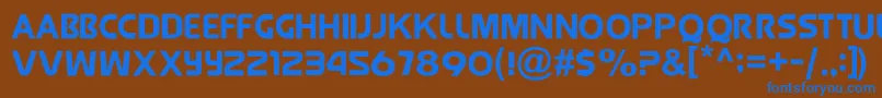 JollyRaunchy Font – Blue Fonts on Brown Background