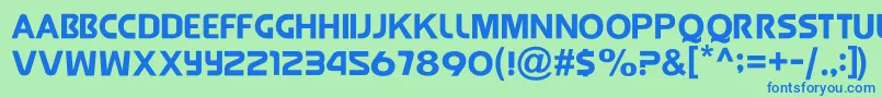 JollyRaunchy Font – Blue Fonts on Green Background
