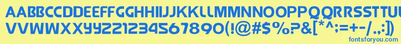 JollyRaunchy Font – Blue Fonts on Yellow Background
