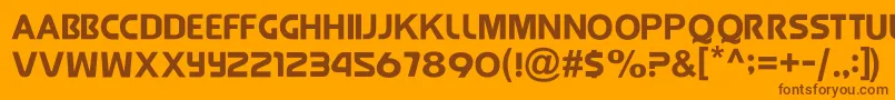 JollyRaunchy Font – Brown Fonts on Orange Background