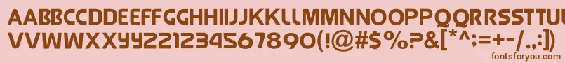 JollyRaunchy-Schriftart – Braune Schriften auf rosa Hintergrund