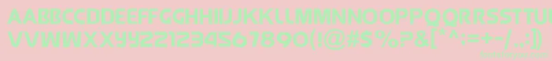 JollyRaunchy Font – Green Fonts on Pink Background