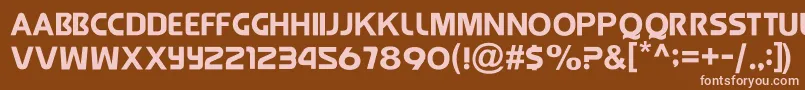 JollyRaunchy Font – Pink Fonts on Brown Background