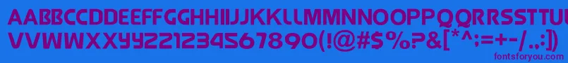 JollyRaunchy Font – Purple Fonts on Blue Background