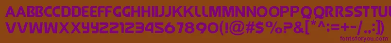 JollyRaunchy Font – Purple Fonts on Brown Background