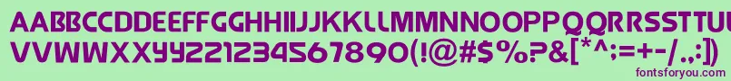 JollyRaunchy Font – Purple Fonts on Green Background