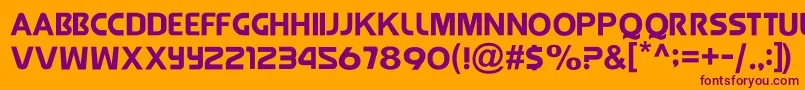 JollyRaunchy Font – Purple Fonts on Orange Background