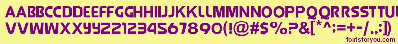 JollyRaunchy Font – Purple Fonts on Yellow Background