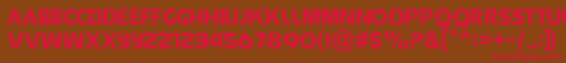 JollyRaunchy Font – Red Fonts on Brown Background