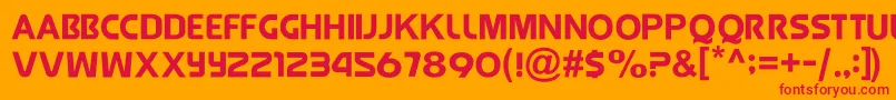 JollyRaunchy Font – Red Fonts on Orange Background