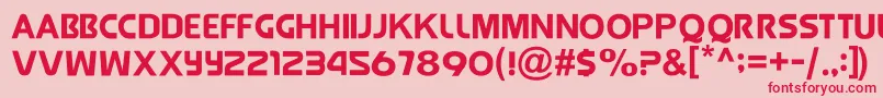 JollyRaunchy Font – Red Fonts on Pink Background