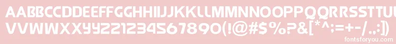 JollyRaunchy Font – White Fonts on Pink Background