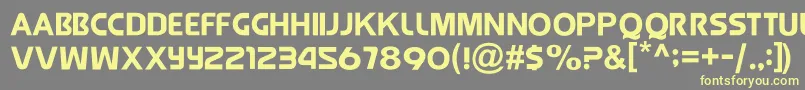 JollyRaunchy Font – Yellow Fonts on Gray Background