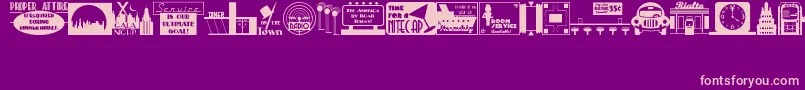 DecoPicsJl Font – Pink Fonts on Purple Background