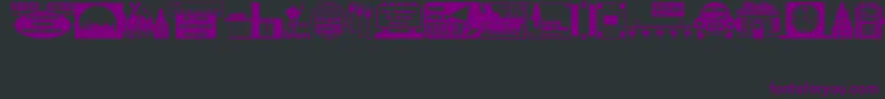 Шрифт DecoPicsJl – фиолетовые шрифты на чёрном фоне