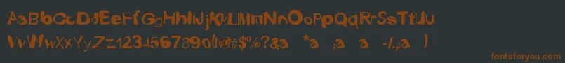 FustyLuggs Font – Brown Fonts on Black Background