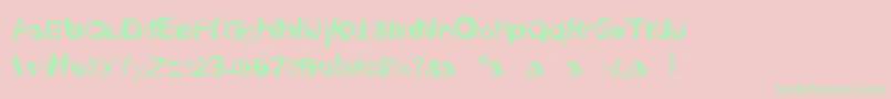 FustyLuggs Font – Green Fonts on Pink Background