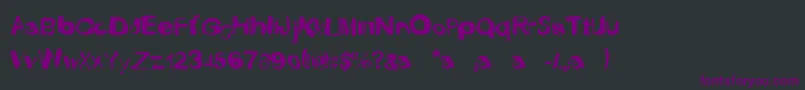 Czcionka FustyLuggs – fioletowe czcionki na czarnym tle