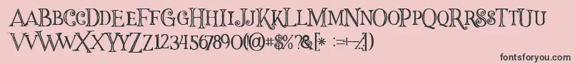 Halloweninline Font – Black Fonts on Pink Background