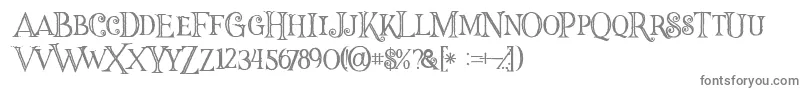 Halloweninline Font – Gray Fonts on White Background