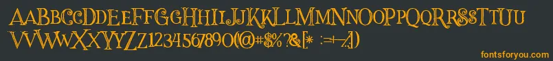Halloweninline Font – Orange Fonts on Black Background