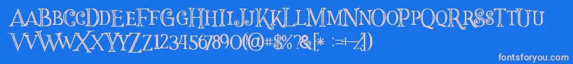 Halloweninline Font – Pink Fonts on Blue Background