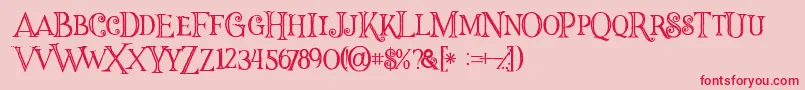 Halloweninline Font – Red Fonts on Pink Background