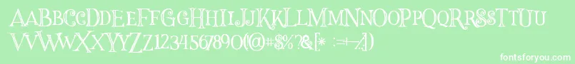 Halloweninline Font – White Fonts on Green Background