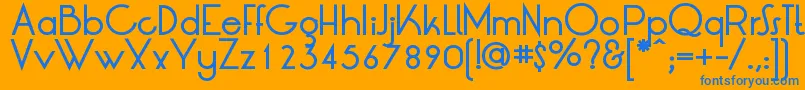 LtOksanaMediumBold Font – Blue Fonts on Orange Background