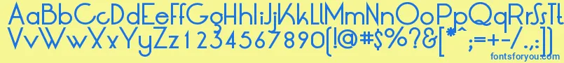 LtOksanaMediumBold Font – Blue Fonts on Yellow Background