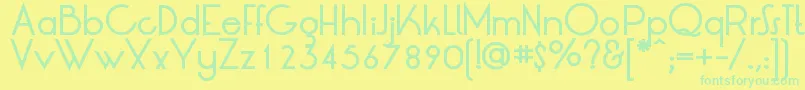 LtOksanaMediumBold Font – Green Fonts on Yellow Background