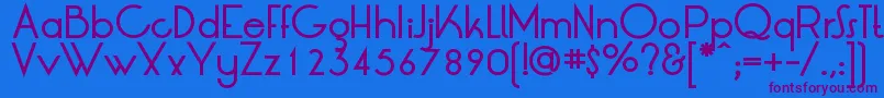 LtOksanaMediumBold Font – Purple Fonts on Blue Background