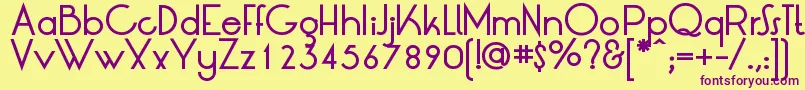 LtOksanaMediumBold Font – Purple Fonts on Yellow Background