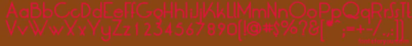 フォントLtOksanaMediumBold – 赤い文字が茶色の背景にあります。