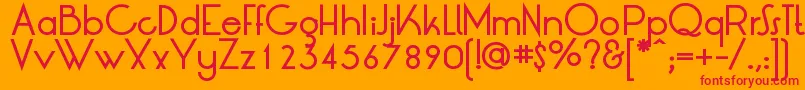 フォントLtOksanaMediumBold – オレンジの背景に赤い文字