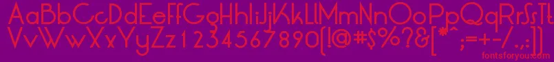 フォントLtOksanaMediumBold – 紫の背景に赤い文字