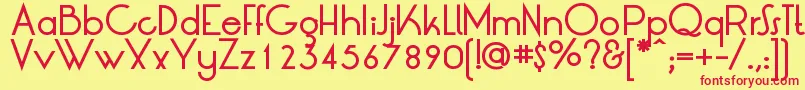 LtOksanaMediumBold Font – Red Fonts on Yellow Background